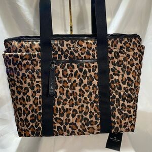 NWT Kate Spade XL Leopard Print Nylon Tote Bag
